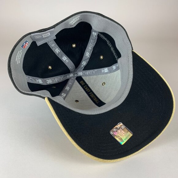 New Orleans Saints NFL Gray Gold New Era 39Thirty Stretch Fitted Hat Mens M/L - Picture 5 of 6